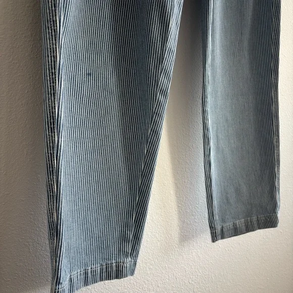 Universal Thread Light Blue Pinstripe High-Rise Railroad Tapered Striped Pants - Picture 4 of 12